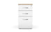 Ashford Desk High 3 Drawer Pedestal - 800mm Deep - White PEDESTALS Edit Office 