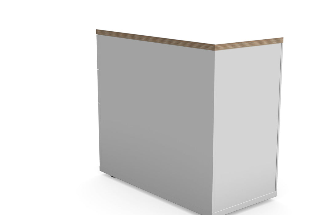 Ashford Desk High 3 Drawer Pedestal - 800mm Deep - White PEDESTALS Edit Office 