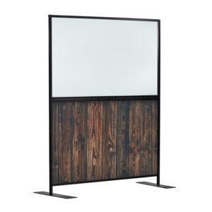 Aura 1500mm Panelled Protection Screen zaptrading Rustic Wood 