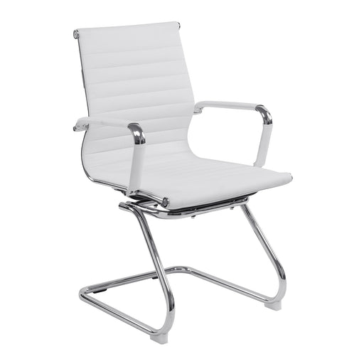 Aura Medium Back Visitors Chair EXECUTIVE CHAIRS Nautilus Designs White 