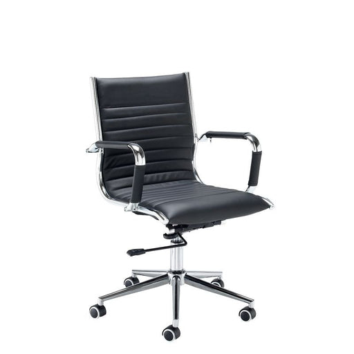 Bari medium back executive chair - black faux leather Seating Dams 