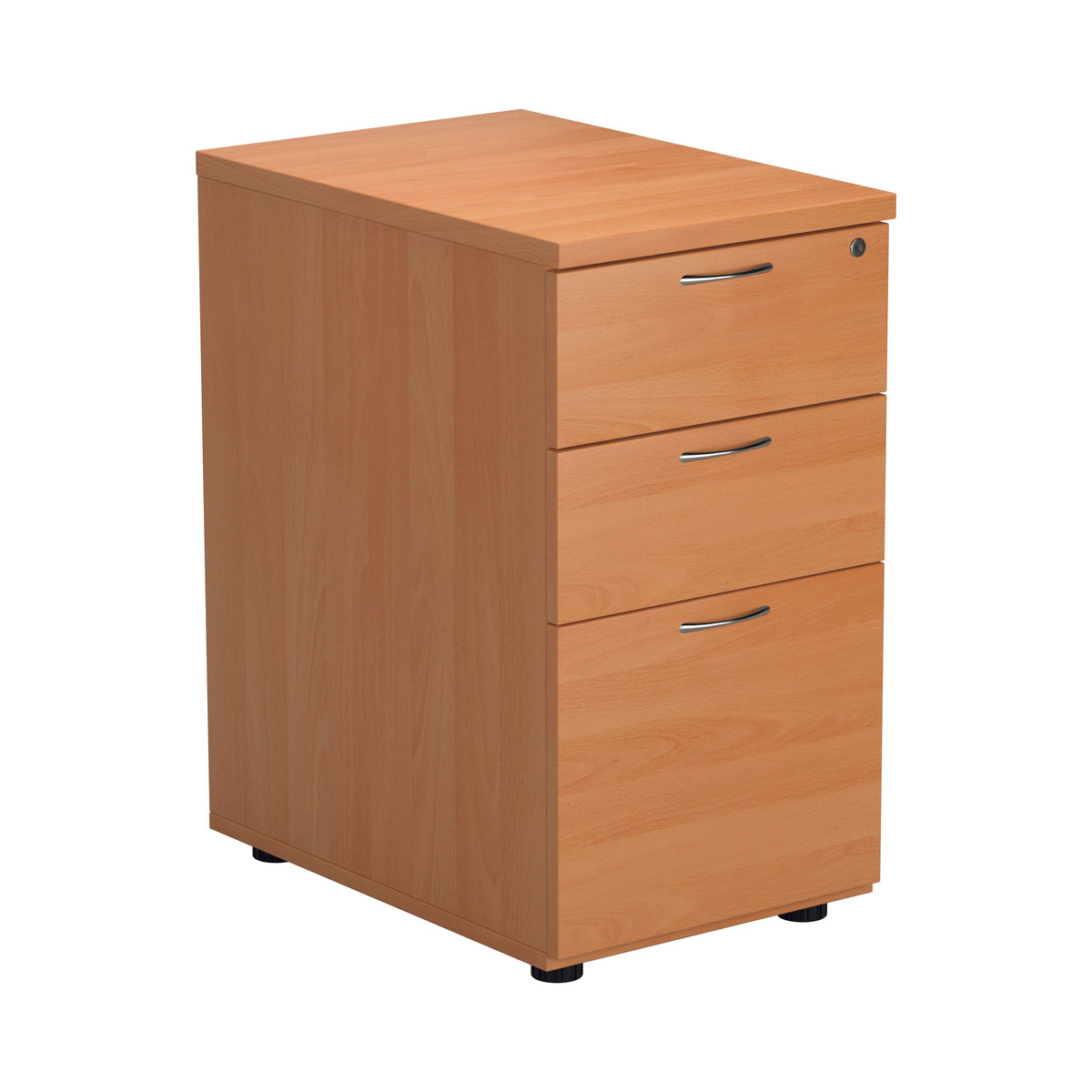 Beech Desk High 3 Drawer Pedestal | 600mm Deep | Office Supermarket