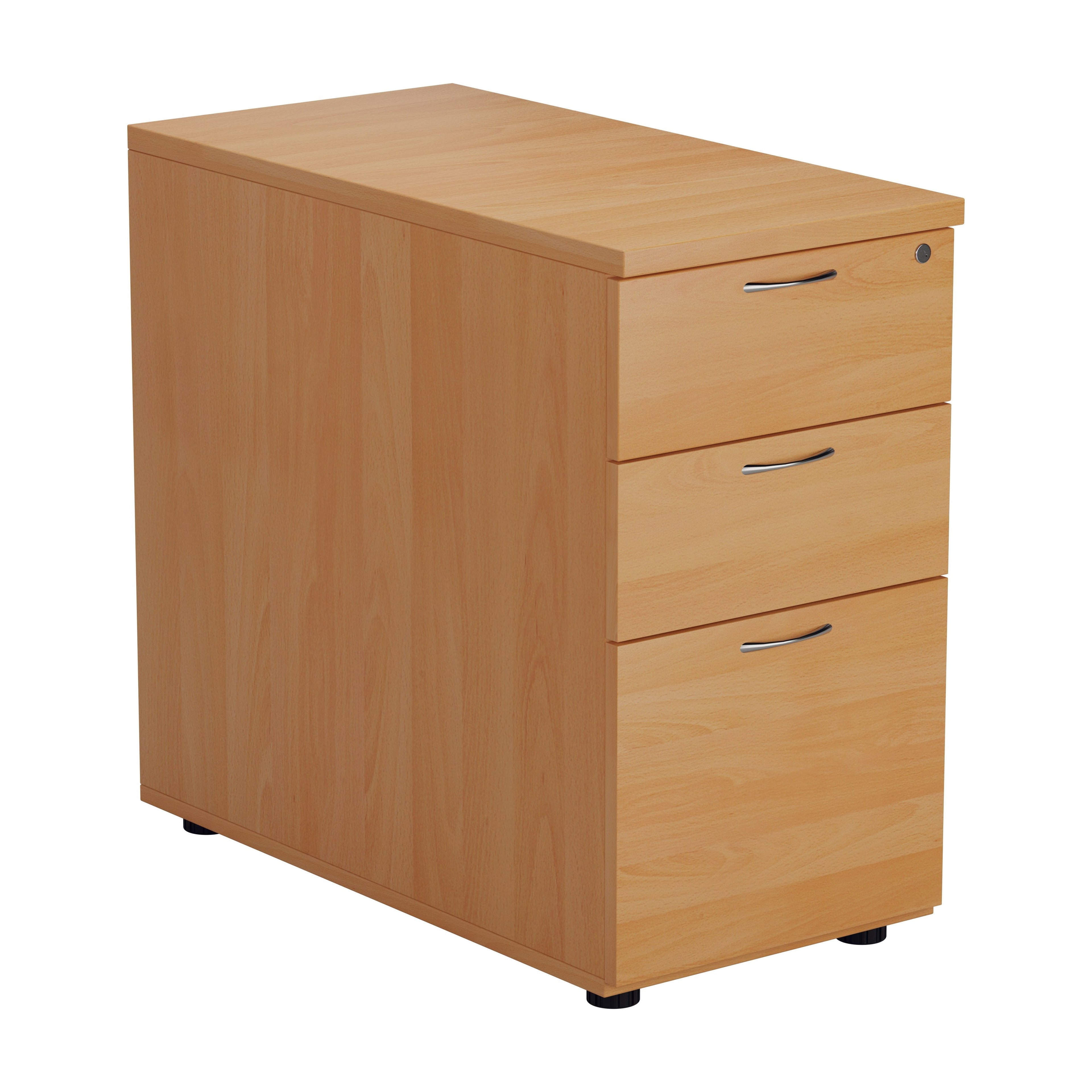 Beech Desk High 3 Drawer Pedestal - 800mm Deep