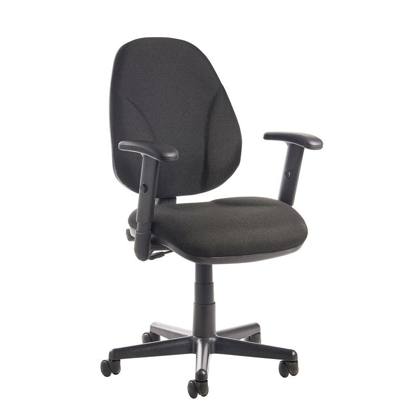 Bilbao Fabric Computer Chair With Lumbar Support And Adjustable Arms