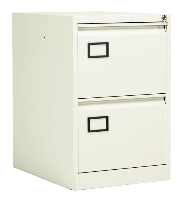 Bisley 2 Drawer Filing Cabinet Contract Steel Storage TC Group Chalk 