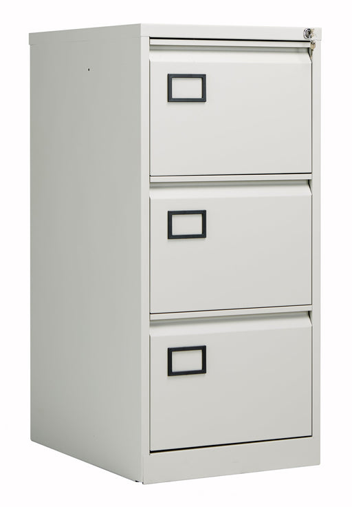 Bisley 3 Drawer Filing Cabinet Contract Steel Storage TC Group Goose Grey 