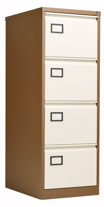 Bisley 4 Drawer Filing Cabinet Contract Steel Storage TC Group Coffee Cream 