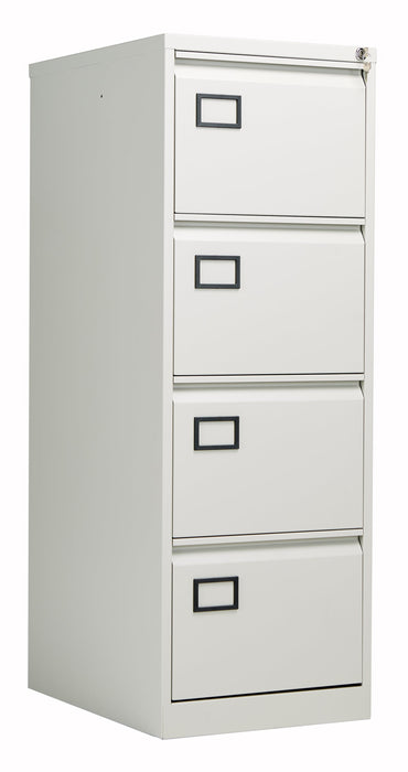 Bisley 4 Drawer Filing Cabinet Contract Steel Storage TC Group Goose Grey 