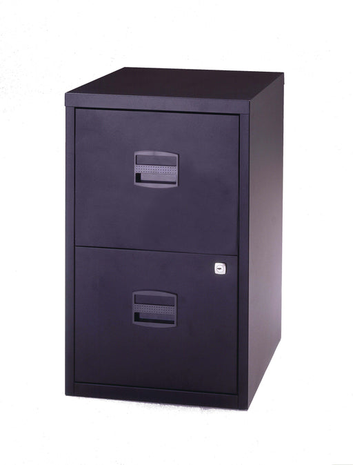 Bisley A4 Personal And Home Filing Cabinet 2 Drawer Storage TC Group Black 