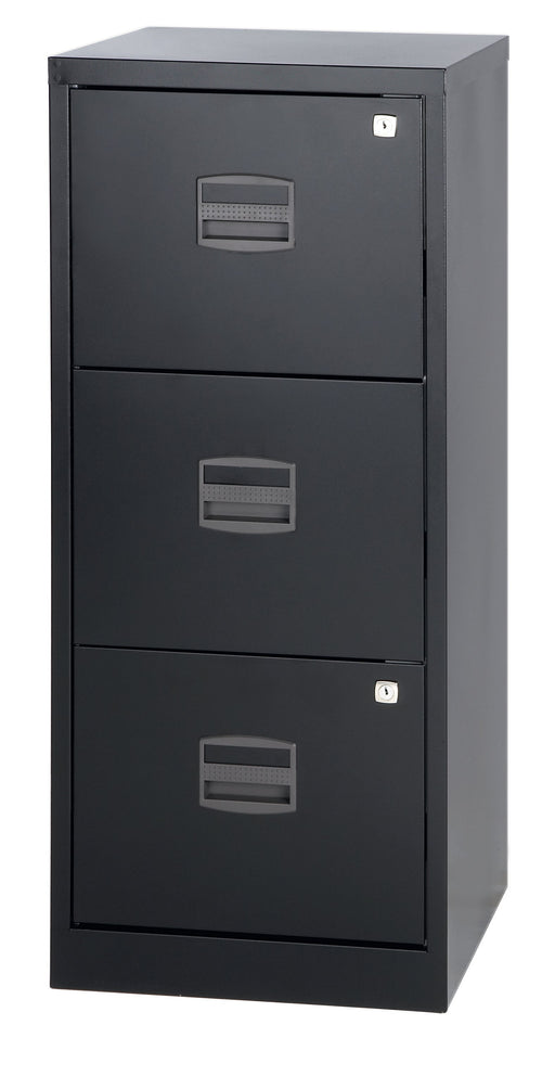 Bisley A4 Personal And Home Filing Cabinet 3 Drawer Storage TC Group Black 