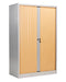 Bisley Essentials Steel Side Open 1585 Tambour Storage TC Group Oak/Silver 