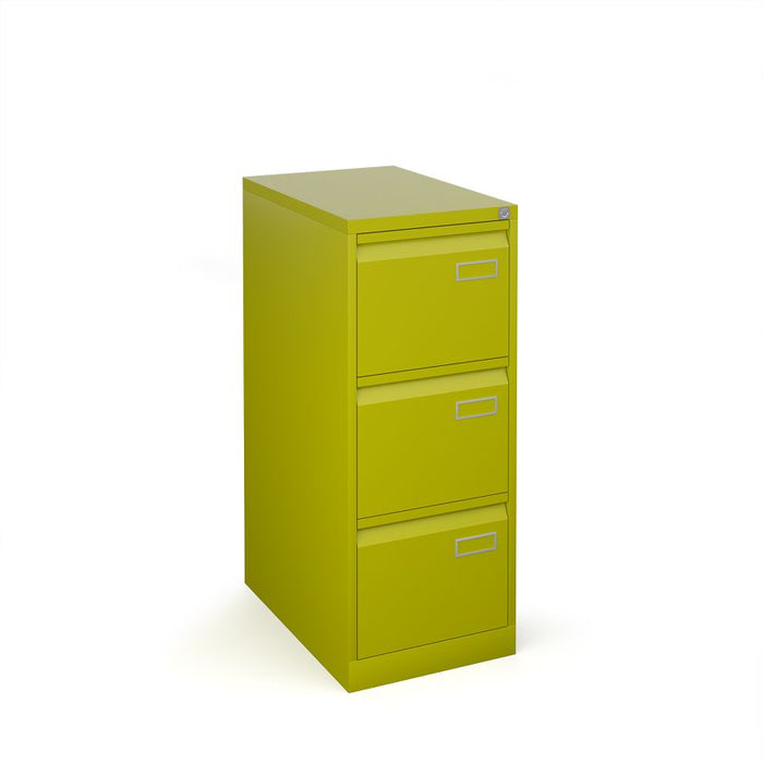 Bisley 3-Drawer Steel Home File Cabinet Green