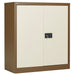 Bisley Steel Double Door Contract Cupboard Inc 1 Shelf Storage TC Group Coffee Cream 