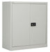 Bisley Steel Double Door Contract Cupboard Inc 1 Shelf Storage TC Group Goose Grey 