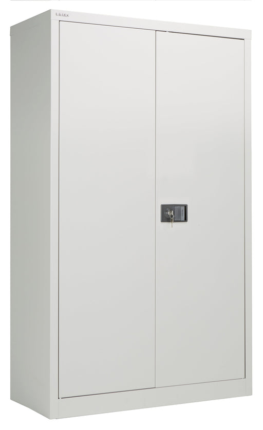 Bisley Steel Double Door Contract Cupboard Inc 3 Shelves Storage TC Group Goose Grey 