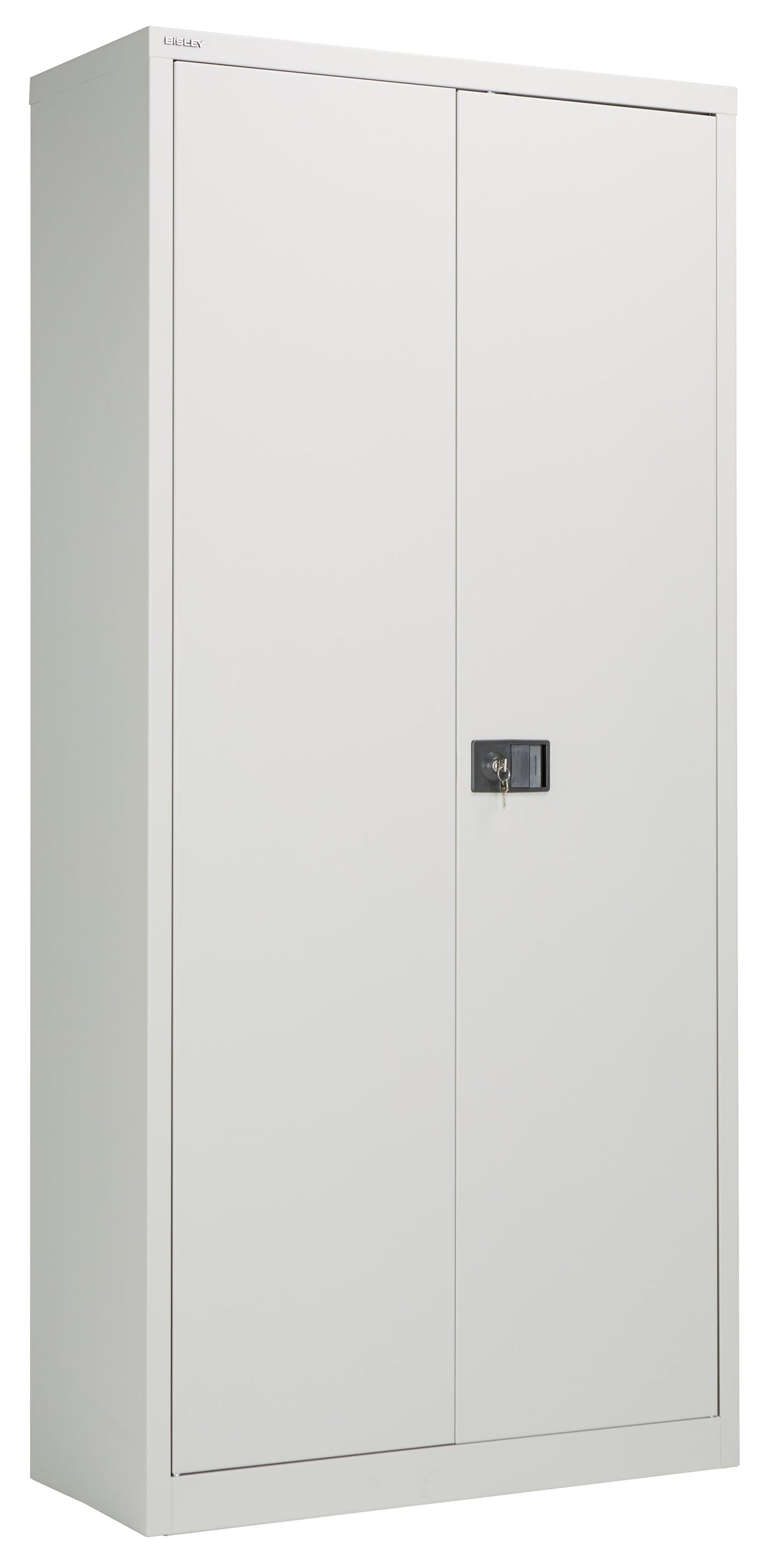 Bisley Steel Double Door Contract Cupboard Inc 4 Shelves Storage TC Group Goose Grey 