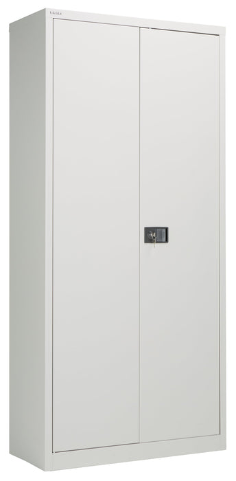 Bisley Steel Double Door Contract Cupboard Inc 4 Shelves Storage TC Group Goose Grey 