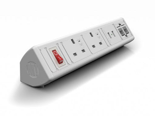 BOOST Desktop Power Module USB Data FURNITURE ACCESSORY Metalicon White 