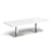 Brescia rectangular coffee table with flat square bases 1600mm x 800mm Tables Dams 