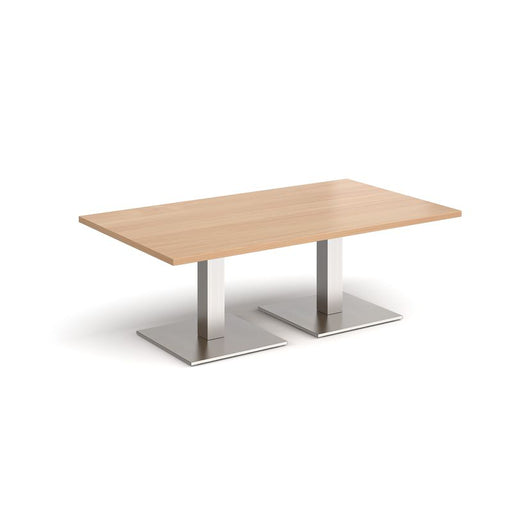 Brescia rectangular coffee table with flat square steel 1400mm x 800mm Tables Dams 