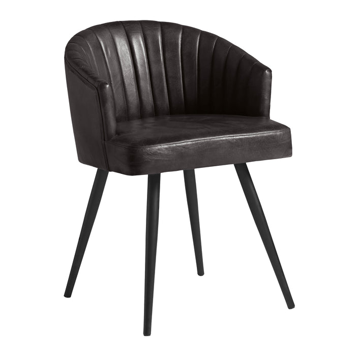 Brooklyn Leather Tub Chair Seating zaptrading Black 
