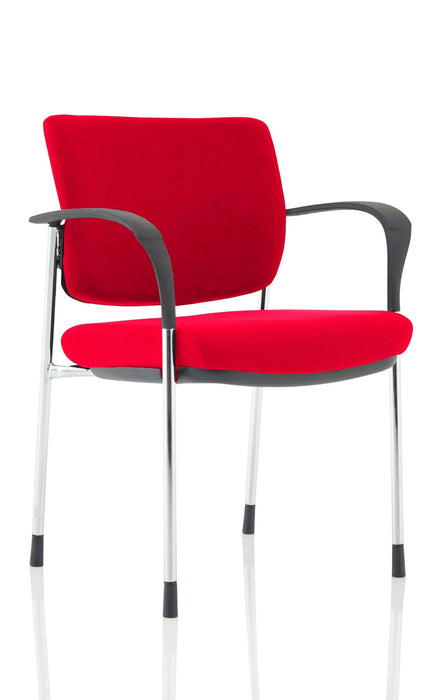 Brunswick Deluxe Visitor Chair Bespoke Visitor Dynamic Office Solutions Bespoke Bergamot Cherry Chrome Matching Bespoke Fabric