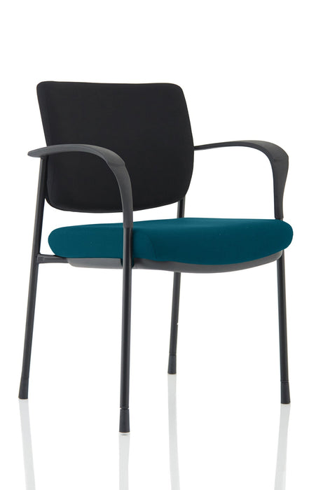 Brunswick Deluxe Visitor Chair Bespoke Visitor Dynamic Office Solutions Bespoke Maringa Teal Black Black Fabric