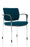 Brunswick Deluxe Visitor Chair Bespoke Visitor Dynamic Office Solutions Bespoke Maringa Teal Chrome Matching Bespoke Fabric