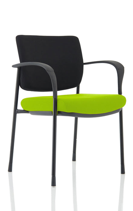 Brunswick Deluxe Visitor Chair Bespoke Visitor Dynamic Office Solutions Bespoke Myrrh Green Black Black Fabric