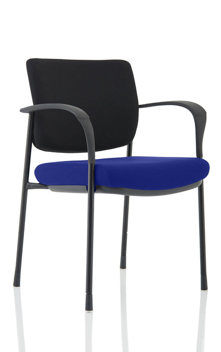 Brunswick Deluxe Visitor Chair Bespoke Visitor Dynamic Office Solutions Bespoke Stevia Blue Black Black Fabric