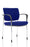 Brunswick Deluxe Visitor Chair Bespoke Visitor Dynamic Office Solutions Bespoke Stevia Blue Chrome Matching Bespoke Fabric