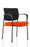 Brunswick Deluxe Visitor Chair Bespoke Visitor Dynamic Office Solutions Bespoke Tabasco Orange Black Black Fabric