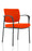 Brunswick Deluxe Visitor Chair Bespoke Visitor Dynamic Office Solutions Bespoke Tabasco Orange Black Matching Bespoke Fabric