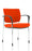 Brunswick Deluxe Visitor Chair Bespoke Visitor Dynamic Office Solutions Bespoke Tabasco Orange Chrome Matching Bespoke Fabric