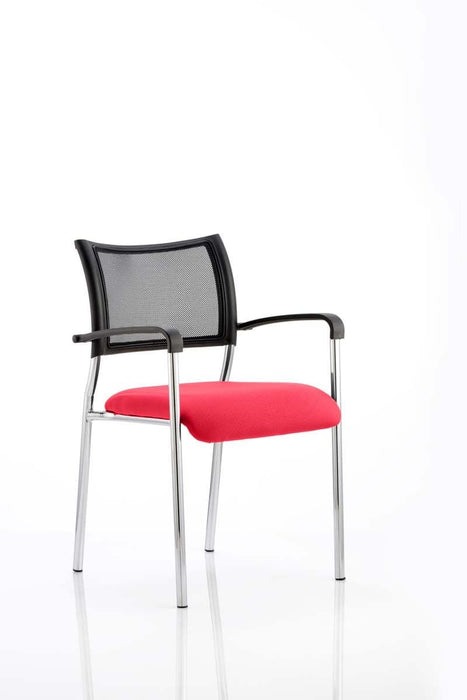 Brunswick Visitor Chair Bespoke Visitor Dynamic Office Solutions Bespoke Bergamot Cherry Chrome With Arms