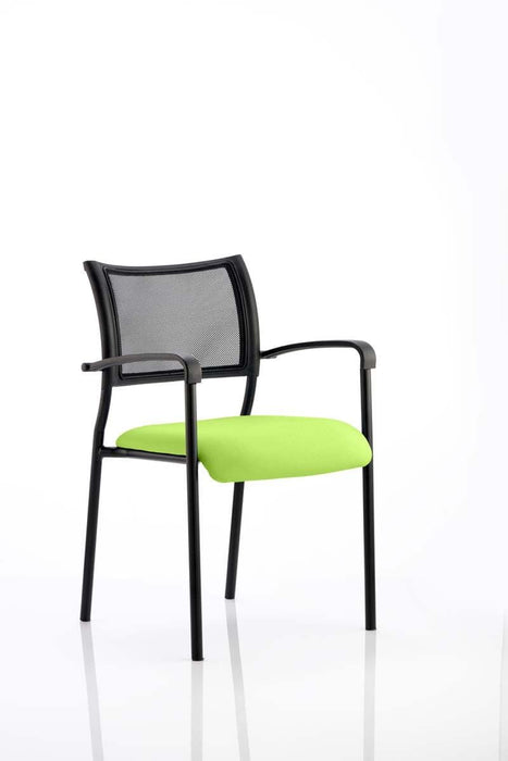 Brunswick Visitor Chair Bespoke Visitor Dynamic Office Solutions Bespoke Myrrh Green Black With Arms