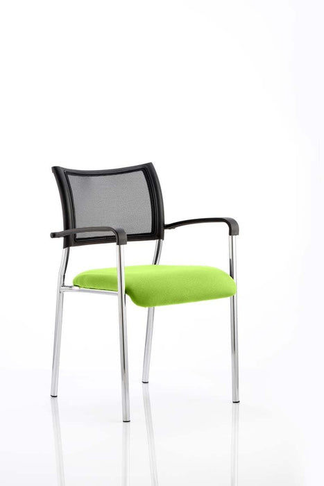 Brunswick Visitor Chair Bespoke Visitor Dynamic Office Solutions Bespoke Myrrh Green Chrome With Arms