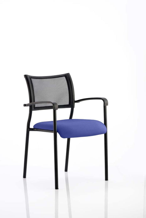 Brunswick Visitor Chair Bespoke Visitor Dynamic Office Solutions Bespoke Stevia Blue Black With Arms