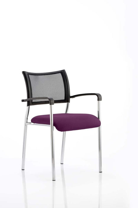 Brunswick Visitor Chair Bespoke Visitor Dynamic Office Solutions Bespoke Tansy Purple Chrome With Arms