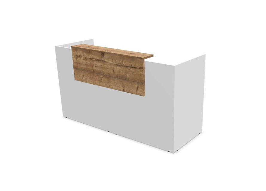 Buro5 Small Straight Reception Desk Reception Desk Buronomic 2000mm White Timber