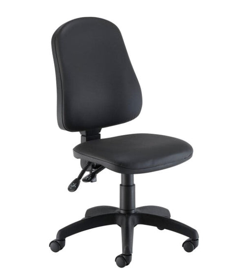 Calypso II Highback Operator Chair Office Chair, Fabric Office Chair TC Group Black PU Leather No 