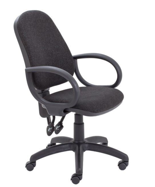 Calypso II Highback Operator Chair Office Chair, Fabric Office Chair TC Group Charcoal Fixed 