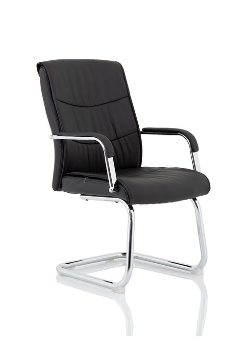 Carter Luxury Cantilever Chair Visitor Dynamic Office Solutions Black Leather 