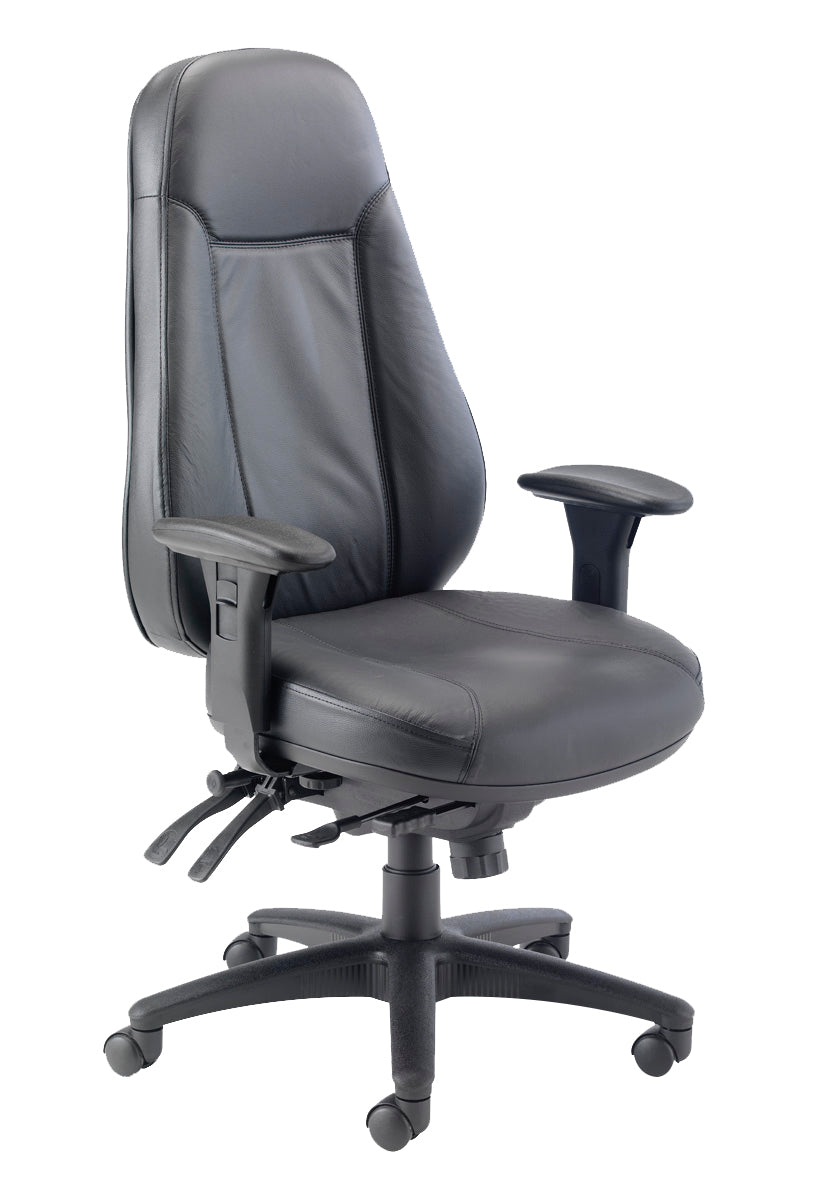 Cheetah 24hr Heavy Duty Leather Faced Posture Chair