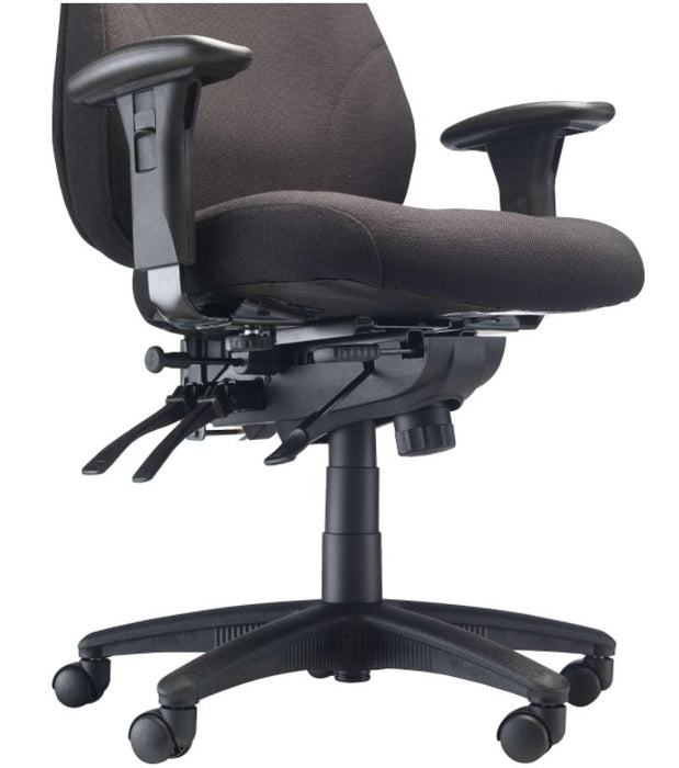 Cheetah Fabric 24hr Heavy Duty Posture Chair 24HR & POSTURE > bad back chair > 24 hr chair > call centre chair TC Group 