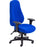 Cheetah Fabric 24hr Heavy Duty Posture Chair 24HR & POSTURE > bad back chair > 24 hr chair > call centre chair TC Group Blue Self Assembly (Next Day) 