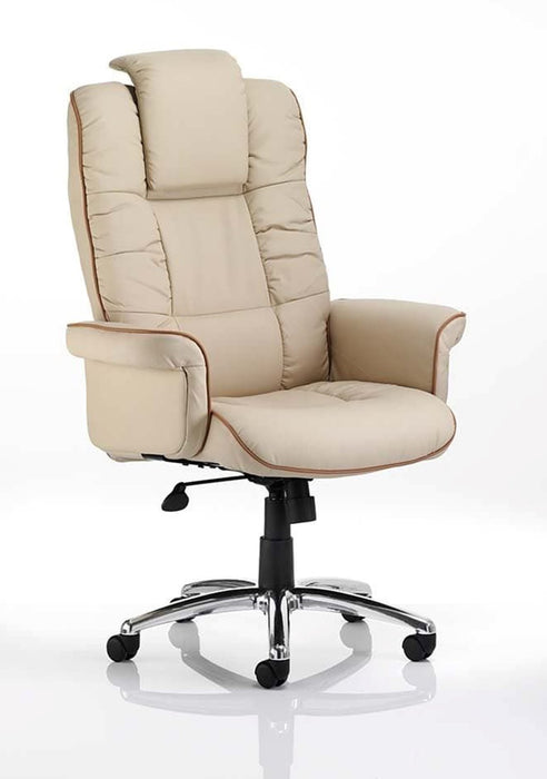 Chelsea Leather Executive Chair Executive Dynamic Office Solutions Cream 