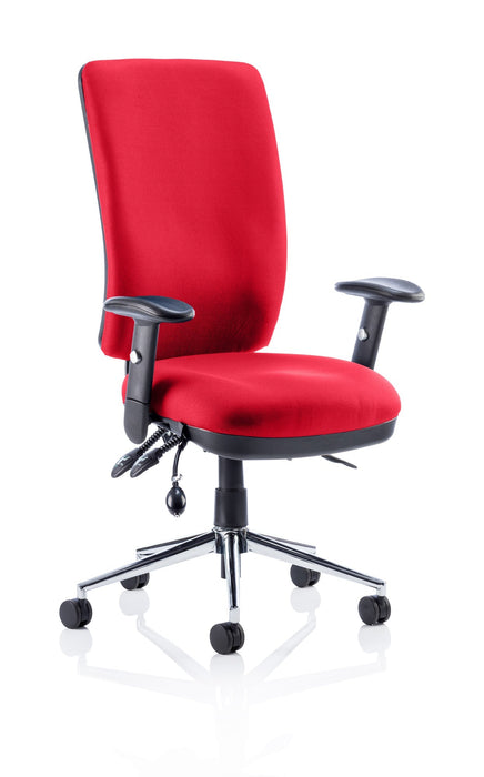 Chiro High Back Operator Chair Task and Operator Dynamic Office Solutions Bespoke Bergamot Cherry With Arms Matching Bespoke Colour