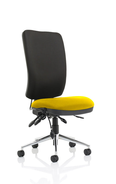 Chiro High Back Operator Chair Task and Operator Dynamic Office Solutions Bespoke Senna Yellow None Black