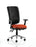 Chiro High Back Operator Chair Task and Operator Dynamic Office Solutions Bespoke Tabasco Orange With Arms Black
